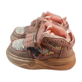 "Flutter Dreamer Glittered High-Ankle Sneakers - Pink"